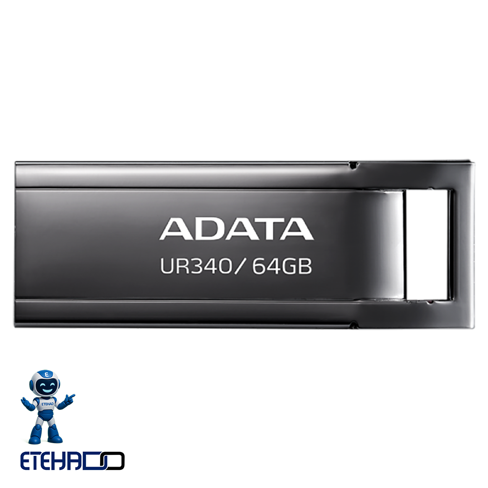 ADATA_UR340_etehad.co_002 فلش مموری ADATA UR340 با بدنه مشکی براق و نیکل مقاوم