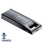 فلش مموری ADATA UR340 با بدنه مشکی براق و نیکل مقاوم