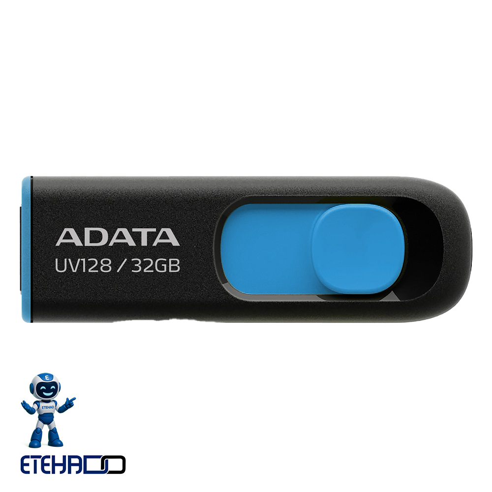 ADATA_UV128_etehad.co_01 فلش مموری ای دیتا ADATA UV128 با طراحی جمعوجور و کانکتور USB کشویی