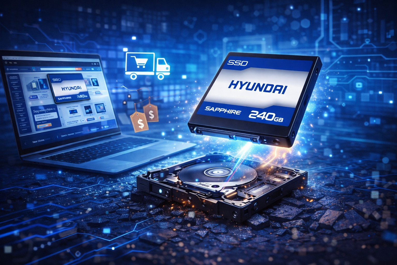 اس اس دی اینترنال هیوندای مدل SAPPHIRE ظرفیت 240 گیگابایت